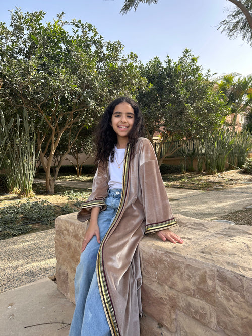 Kids Essential Beige Kaftan