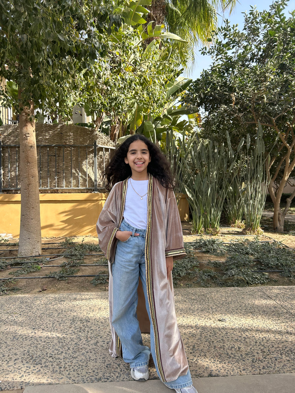 Kids Essential Beige Kaftan