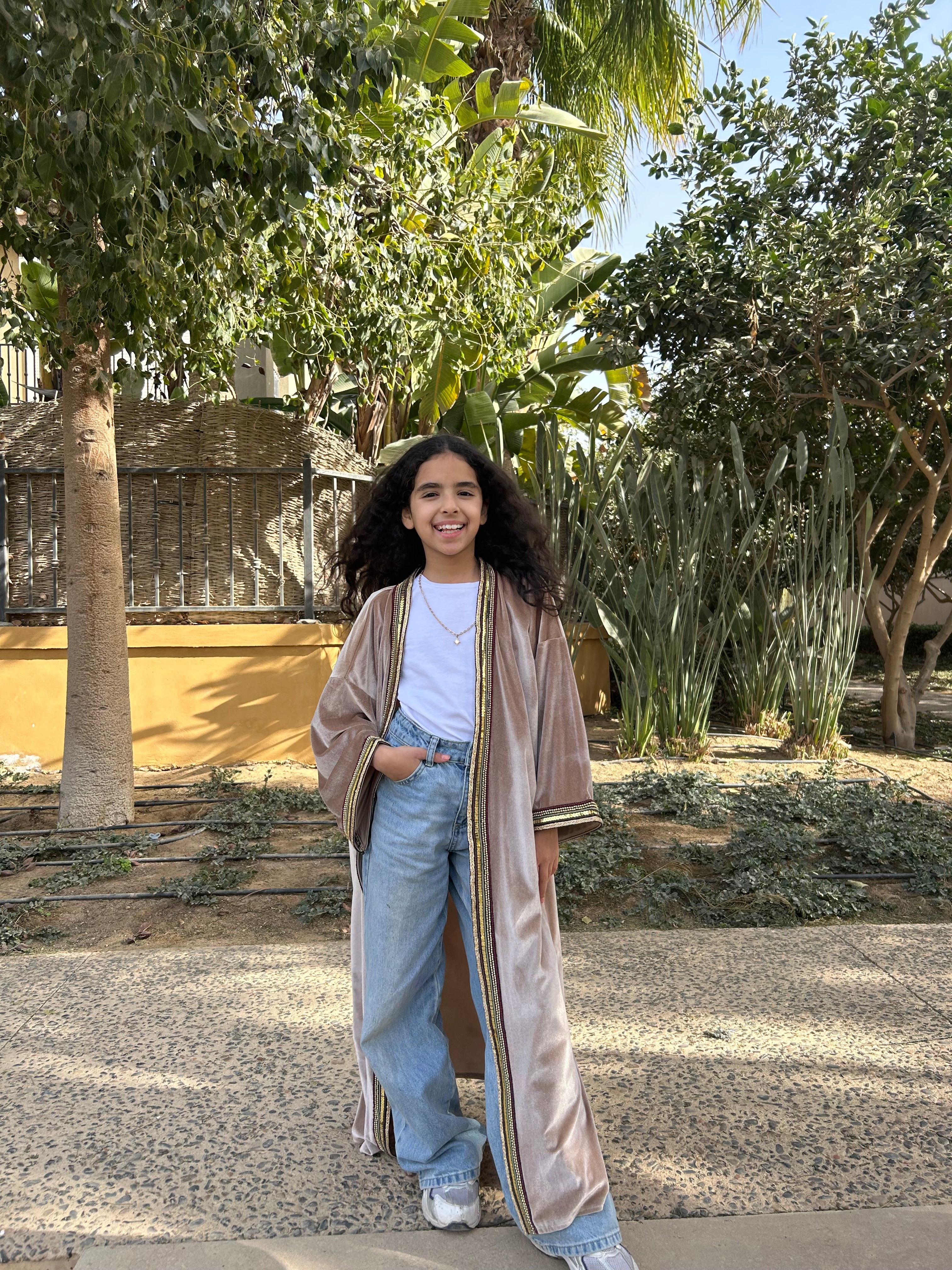 Kids Essential Beige Kaftan