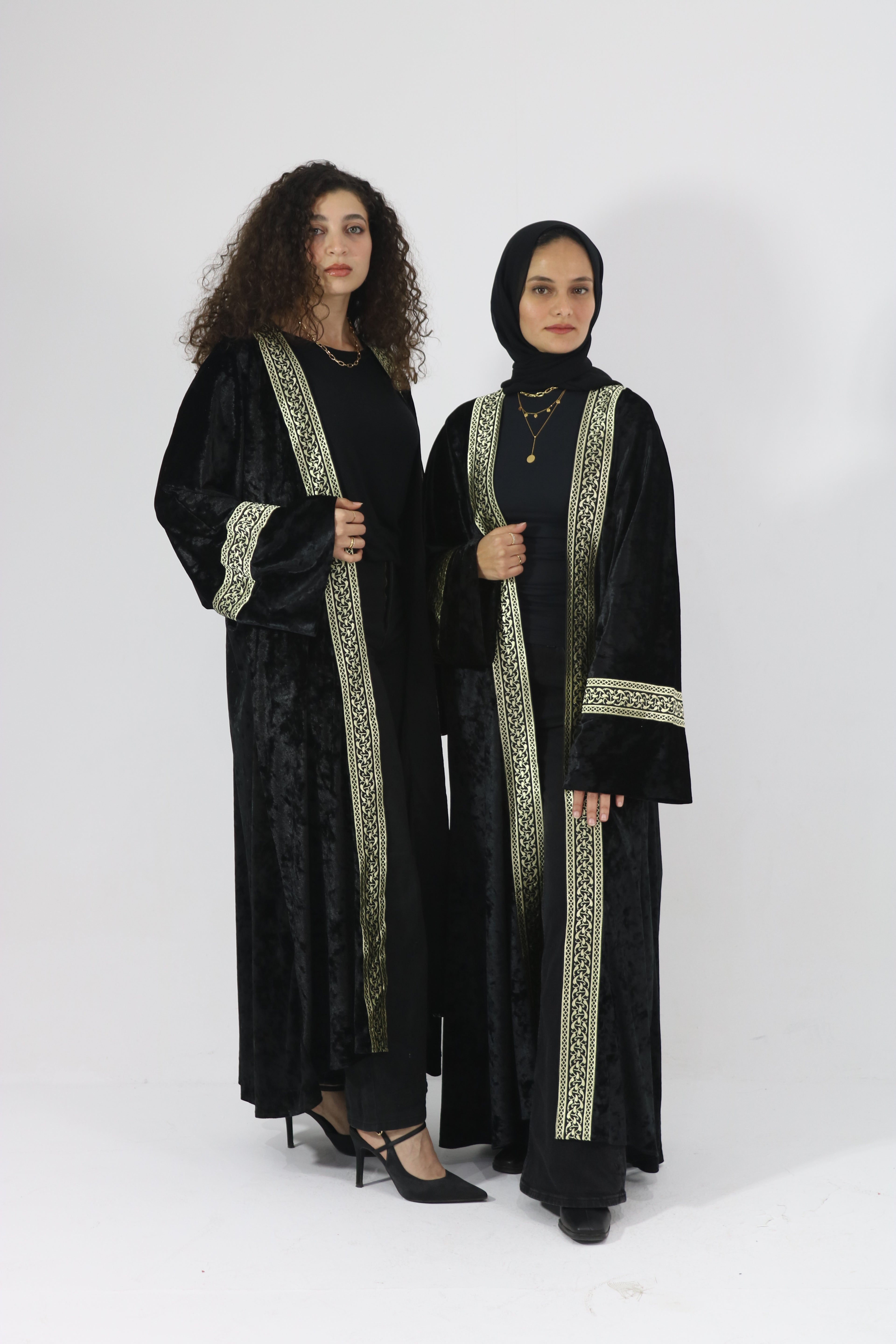 The Night Black Velvet Kaftan