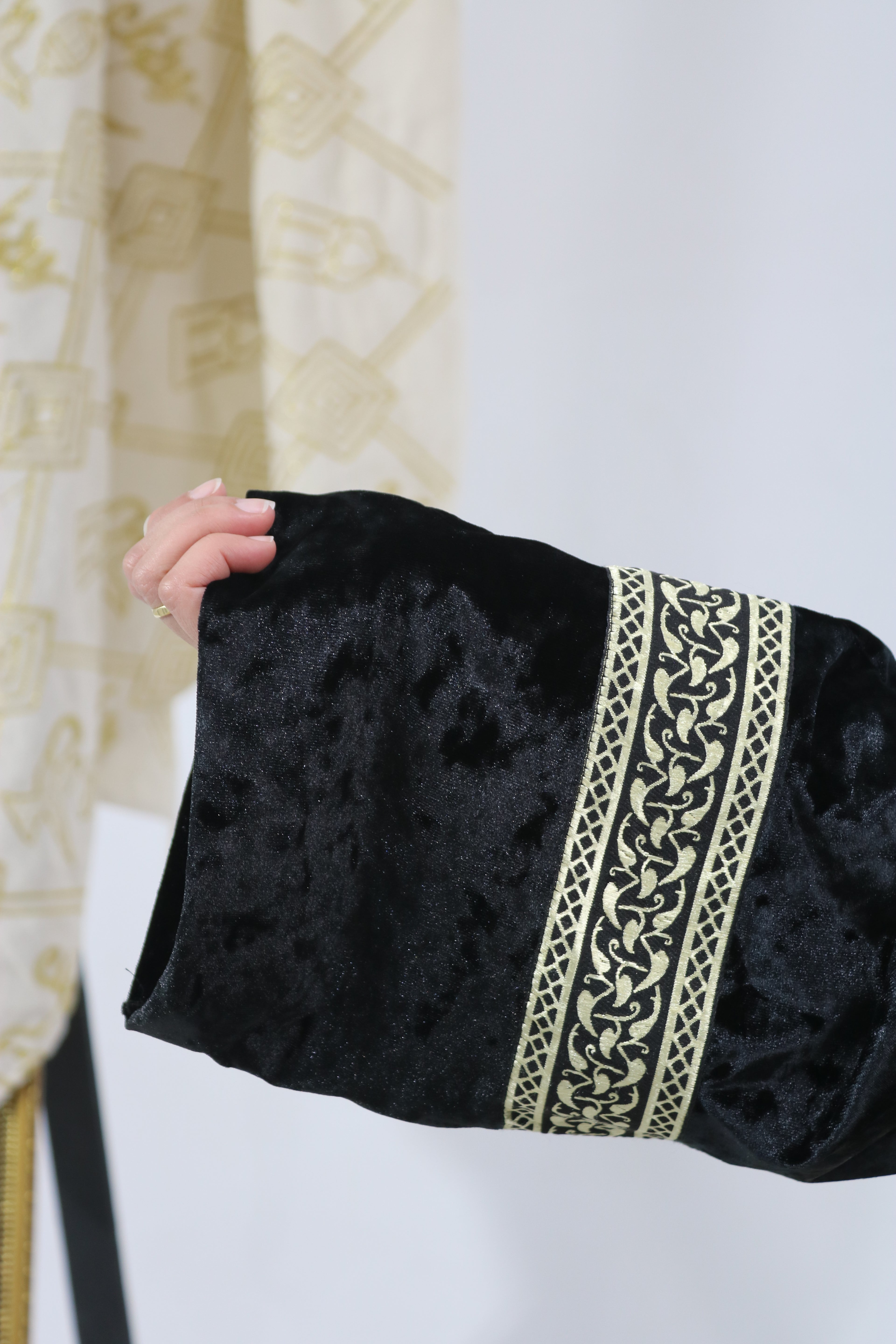 The Night Black Velvet Kaftan