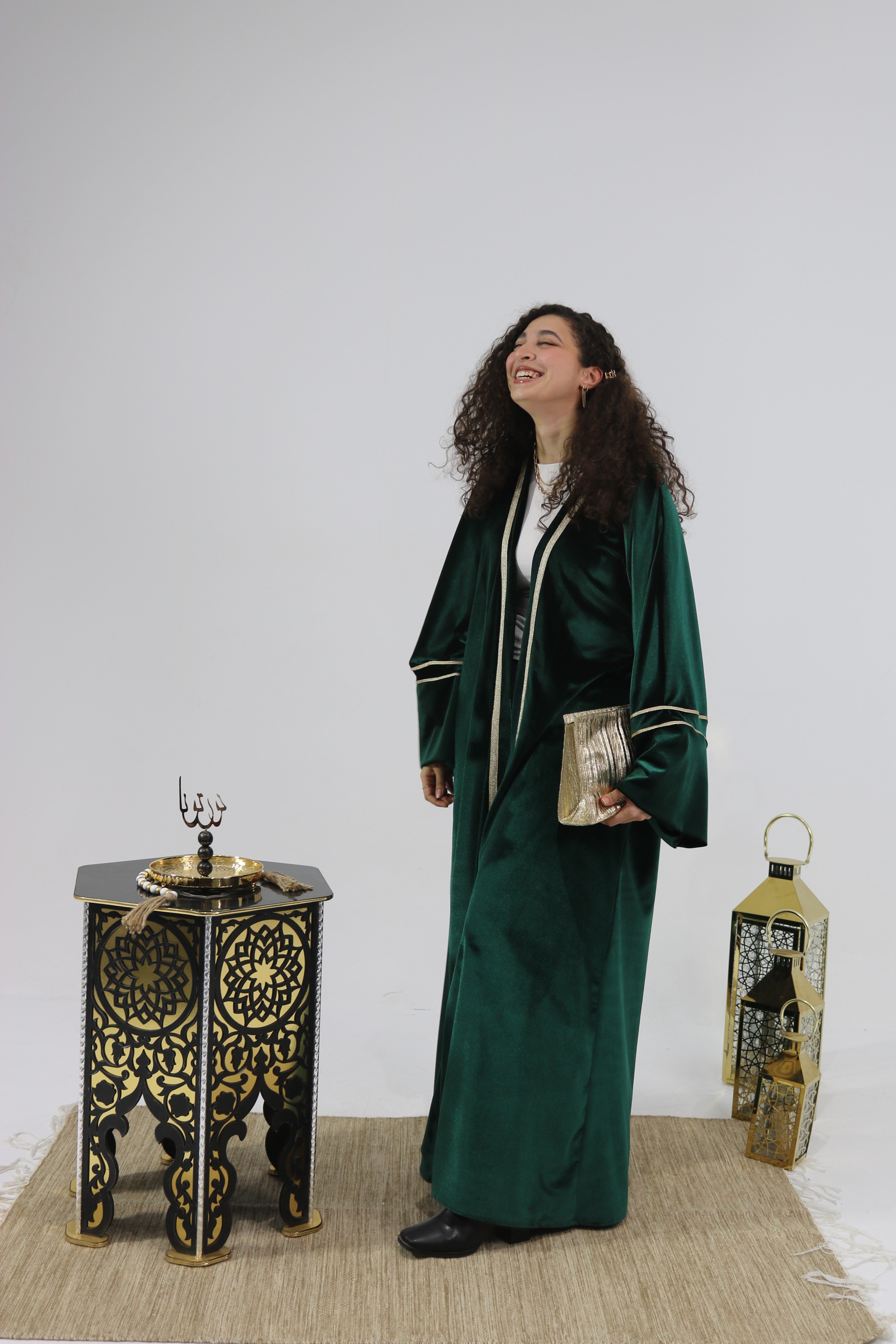 The Emerald Green Velvet Kaftan