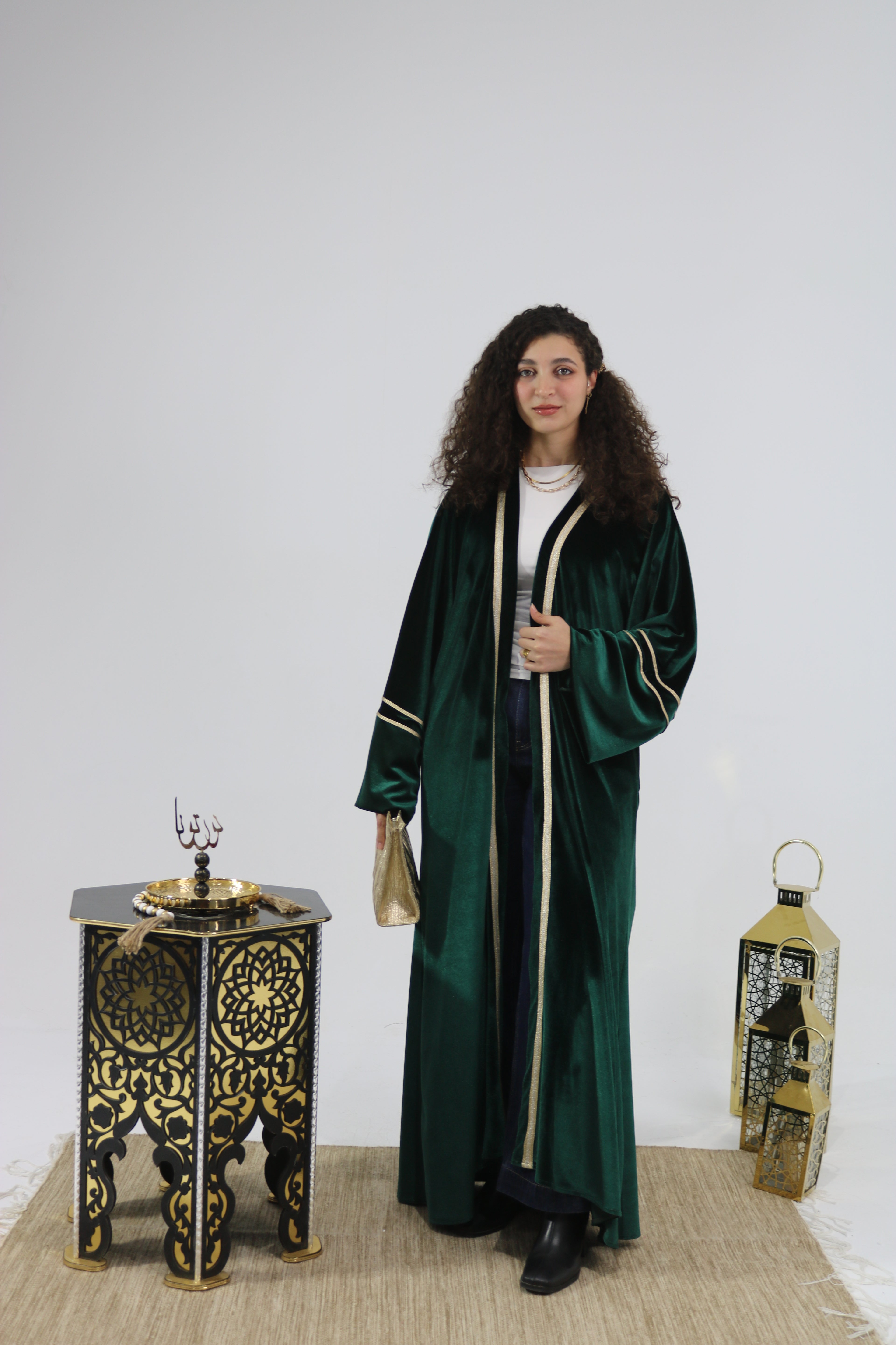 The Emerald Green Velvet Kaftan