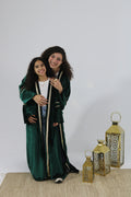 Kids Emerald Green Velvet Kaftan