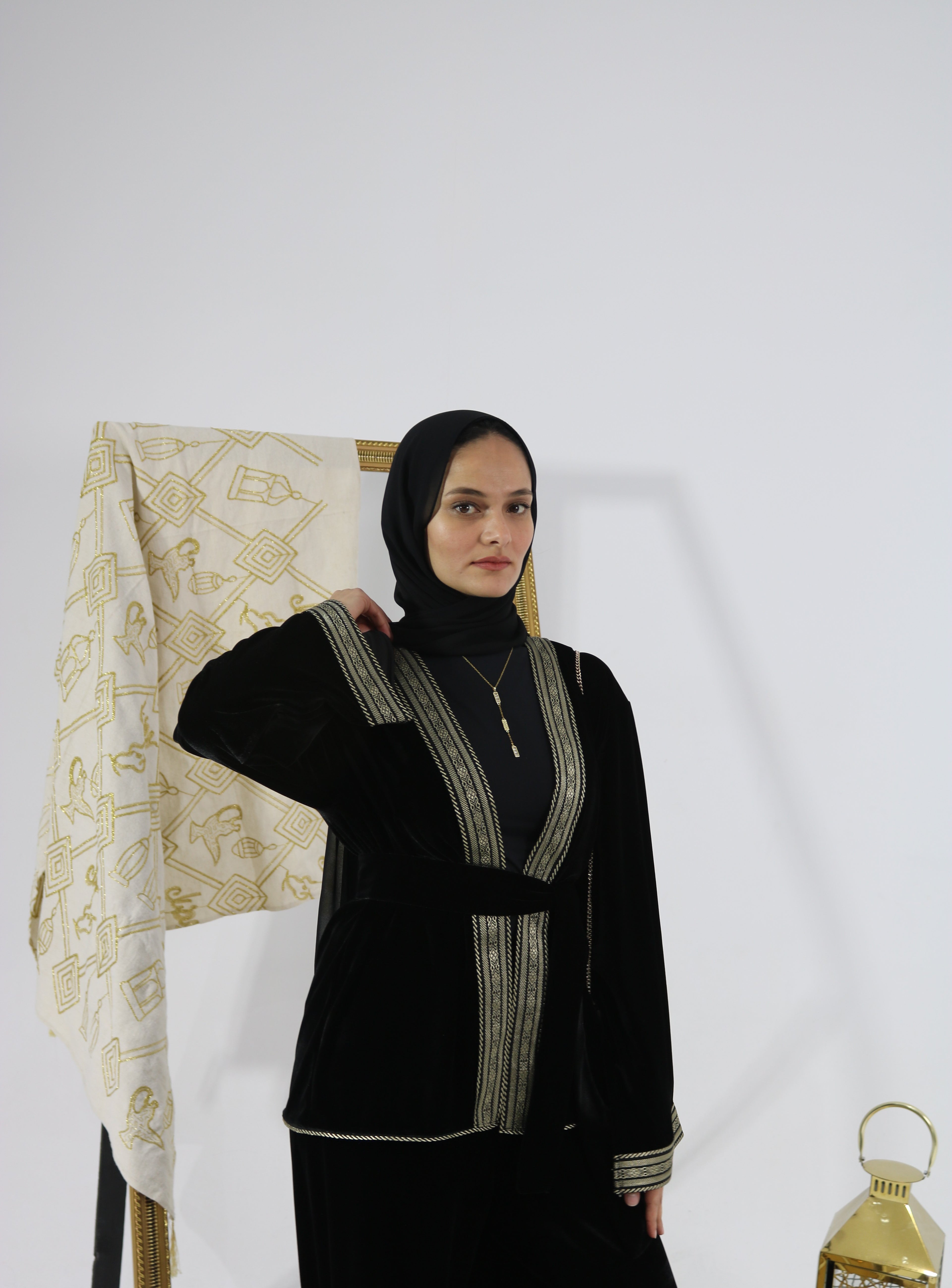 The Noir Velvet Kimono Set